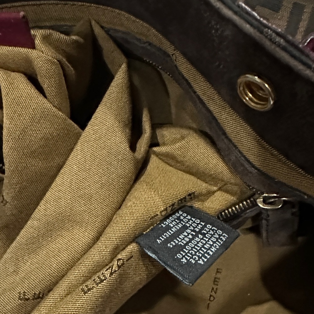 Fendi Zucca canvas bag, multicolored, canvas and leather chef de jour bag - Picture 12 of 14